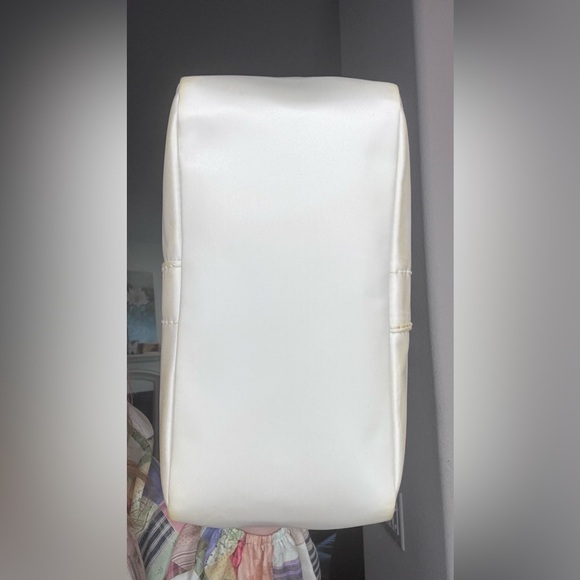 Coach Hampton Satin Mini Tote Vintage Y2K white turquoise - Picture 9 of 16